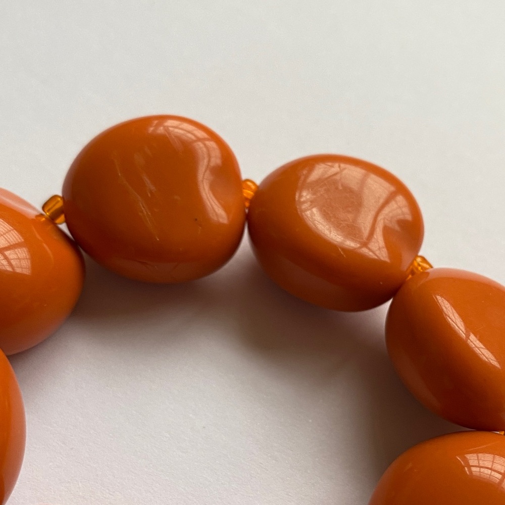 Chunky Orange Beaded Bracelet (Please Bundle) - Picture 2 of 2